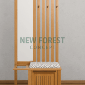 Meuble d'entrée avec miroir et porte chaussures